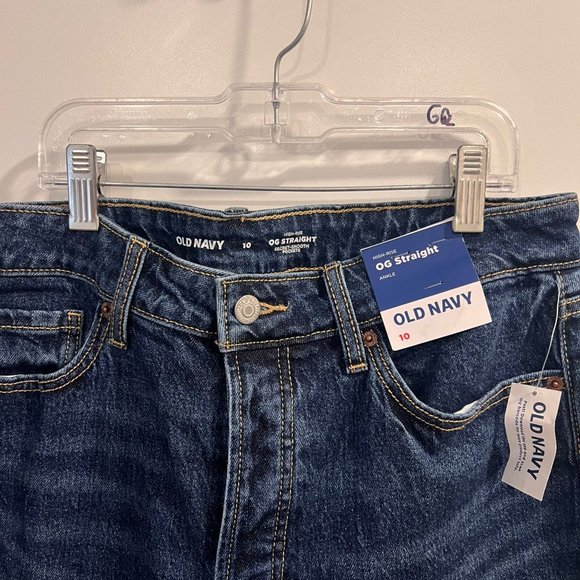 High-rise OG Straight Ankle Jeans for Women OLD NAVI - Picture 4 of 6